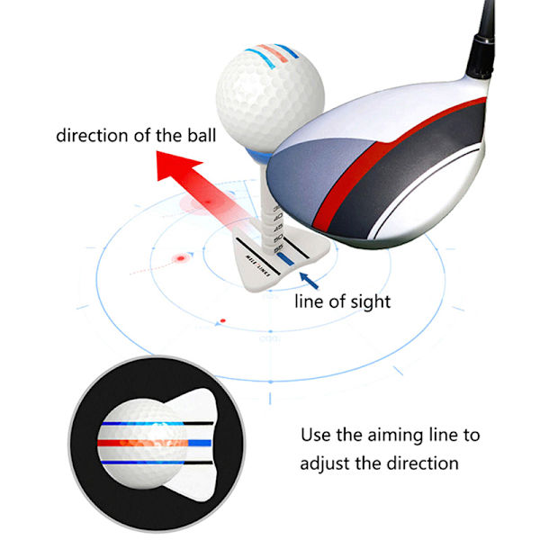 Dobbelt Golf Tee Step Down Golfbold Holder Tee Red