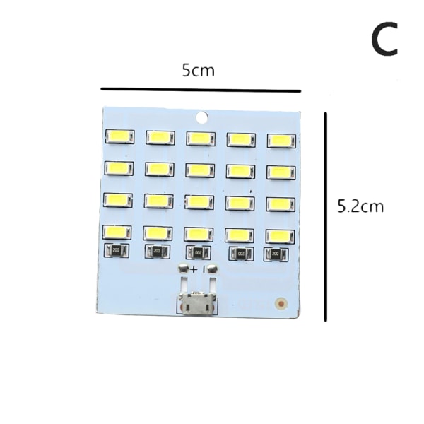 LED-belysningspanel USB Mobilljus Nödljus Natt C