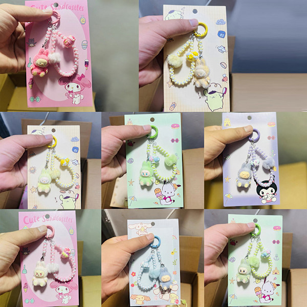 Kawaii Sarjakuvanukke Avaimenperä Laukun Koriste Yleiskäyttöinen Matkapuhelin A9