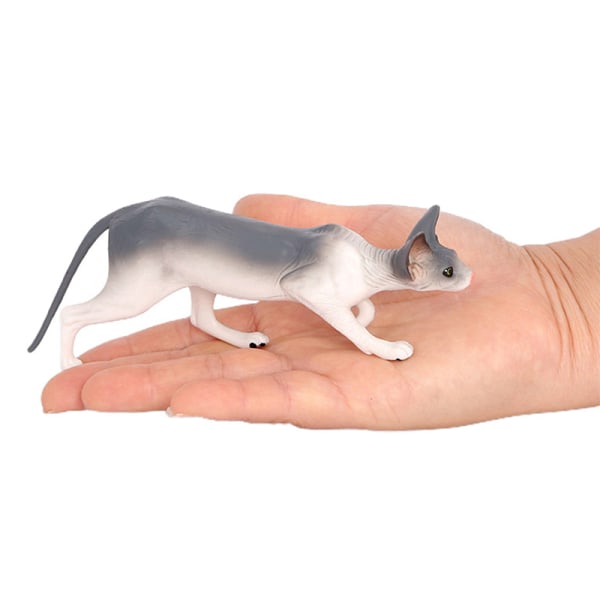 Simulering Hårlös Kattmodell Leksak Kattfigurer Leksak black