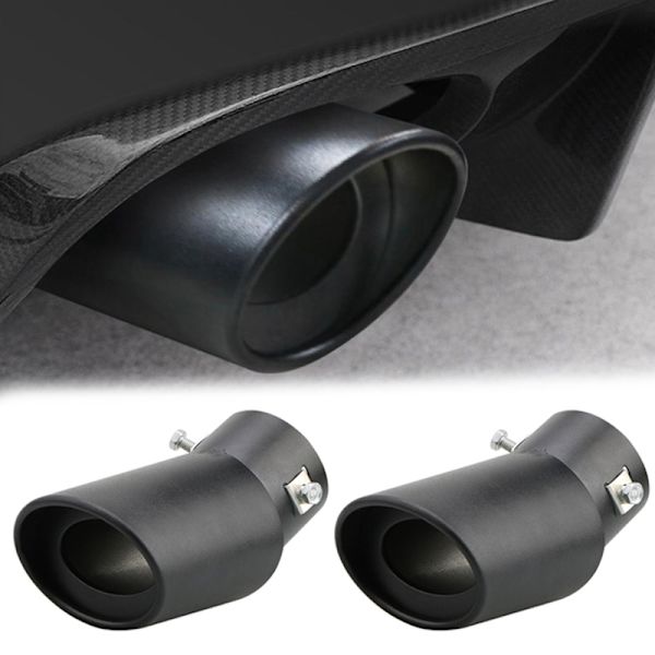 Universal auton pakoputken kärki pyöreä alumiiniseoksesta valmistettu äänenvaimennin carbon black