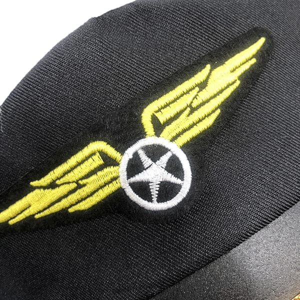 Cap Captain Hats Festdräkt Kaptener Flight Hat Black