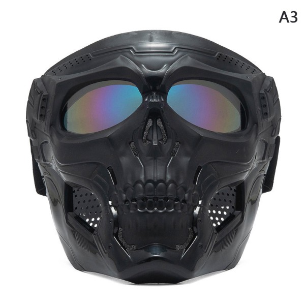 Motorcykel Goggles Mask Vindtät Skull Motocross Goggles A3