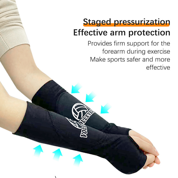 1 par armdeksler Gjenbrukbare armbeskyttelseshylser for volleyball Black