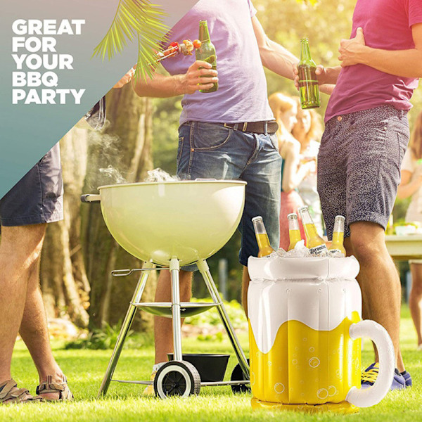 Summer Bucket Cup Holder Oppustelig Strand Svømmeleg yellow