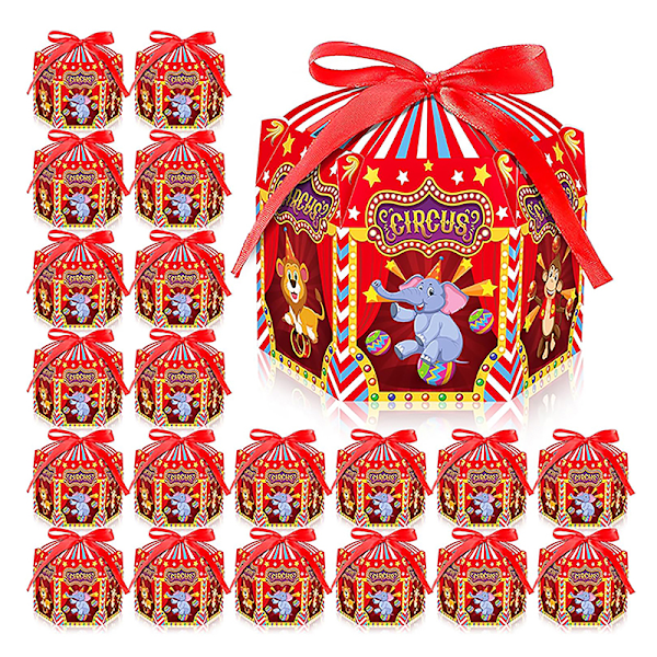 12Pcs Carnival Circus Theme Party Candy Box Party Candy Box one size