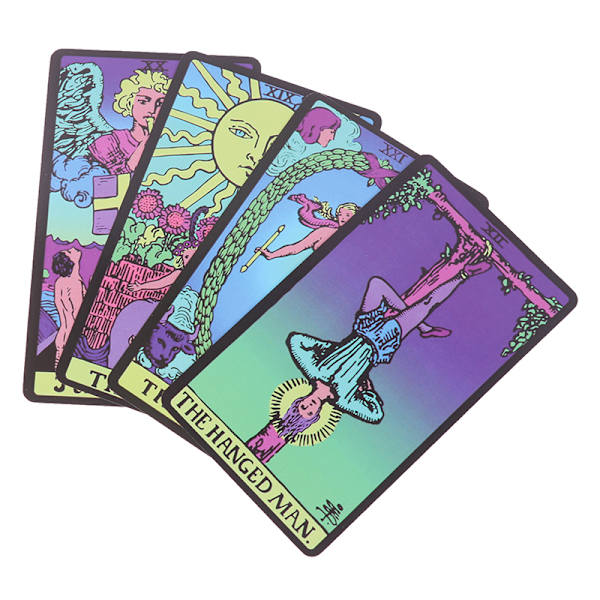 Neon Rider Tarot Card Prophecy Divination Deck Game Fate Card