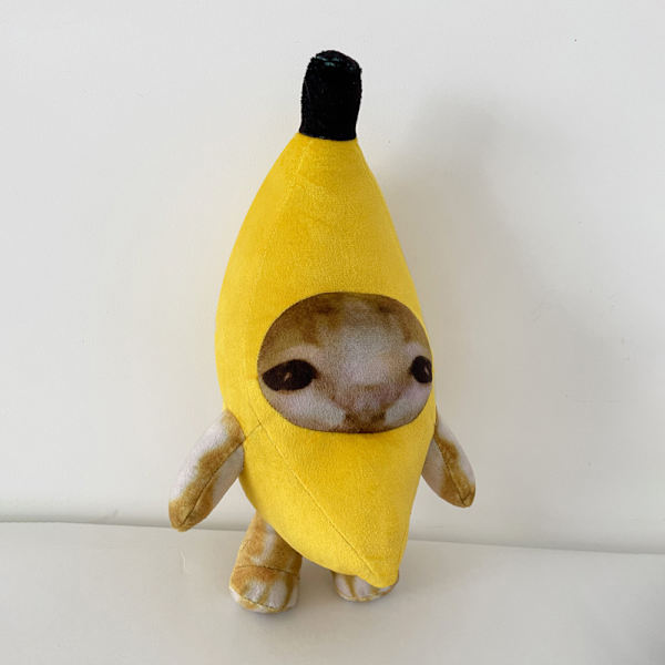 Banan Cat Happy Cat Plys Legetøj Banana Cat Doll Legetøj B