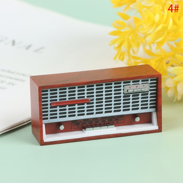 1:12 Dukkehus Miniatyr Radio Modell Opptaker Spiller Lekedukke F 4#