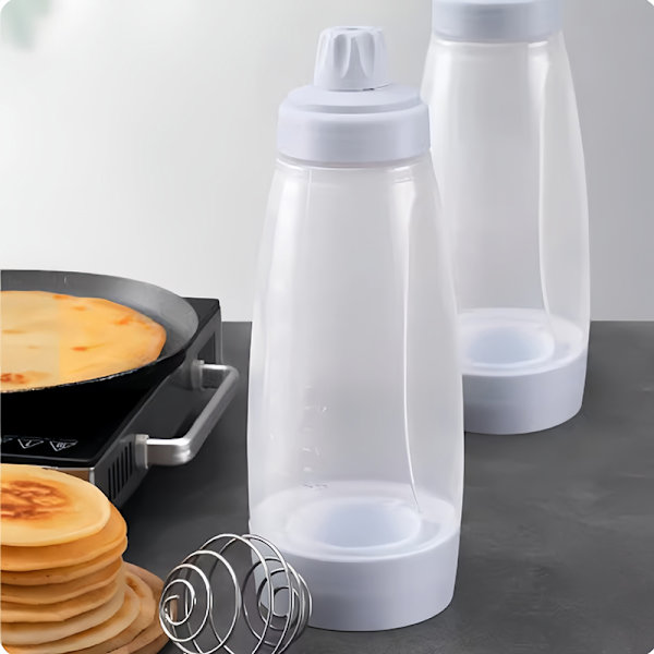 Pannkaka Smet Flaska Battler Mixer Med Blender Ball Wire Visp A