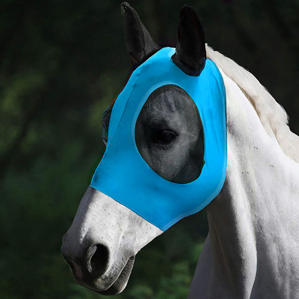 Pustende Meshed Horse Ear Cover Hestesport Hesteutstyr Blue