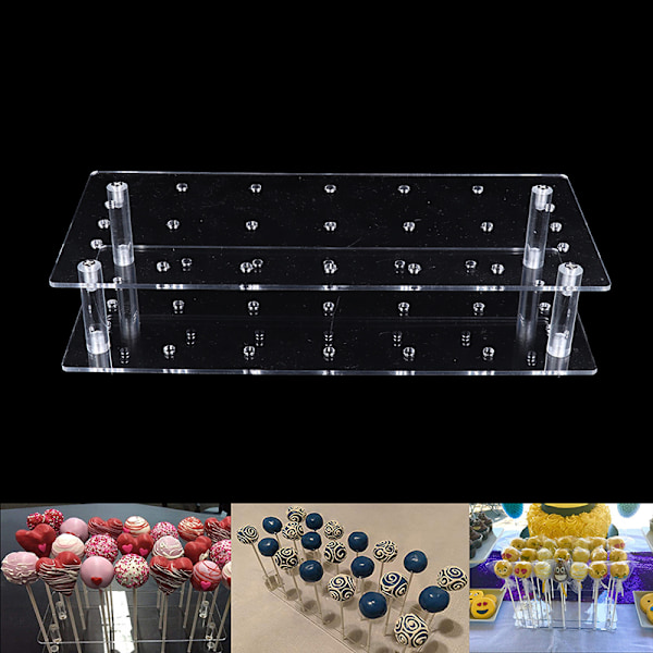 21-hullers akrylkage slikkepind Display Stand Holder