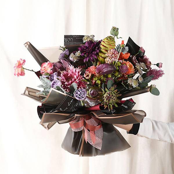 20 stk/parti Golden Rose Flower Indpakningspapir Gavepapir Pink