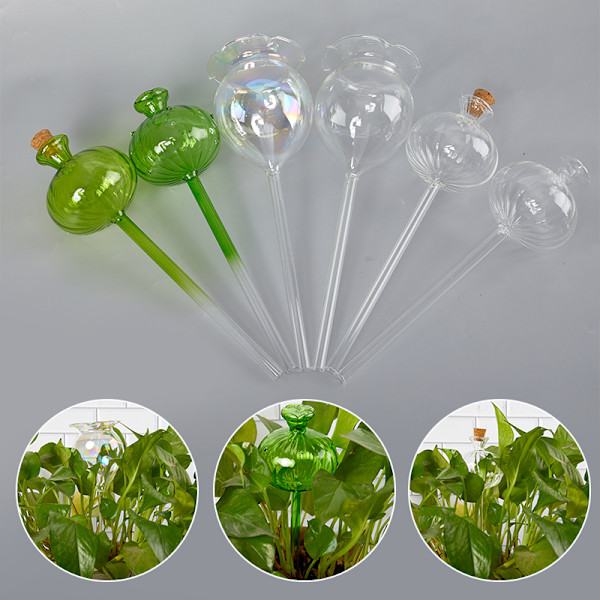 Flerfärgat transparent glas självbevattningsenhet A2