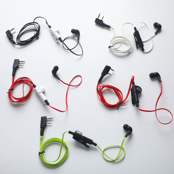 Universal K-kontakt Walkie Talkie Headset Headset 2 Pin PTT Mic green