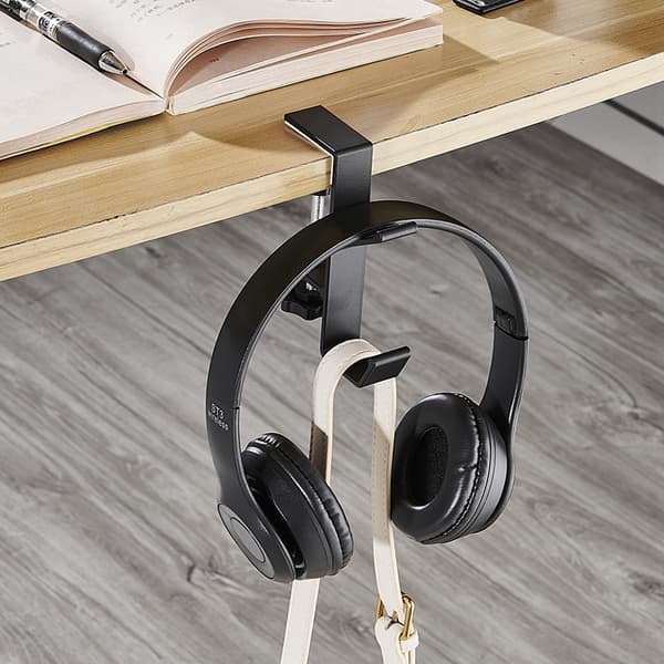 Justerbar bordskantkrok för spelheadset, hängare White