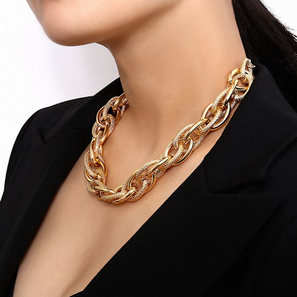 Punk Choker halskæde krave Hip Hop Heavy Metal tyk kæde