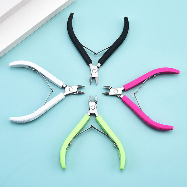 Rostfri icle Nipper Nail Art ter Clipper Manikyr ter Black