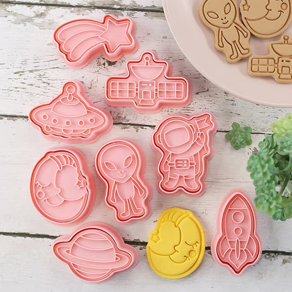 8 st/ set Space Astronaut Biscuit Form 3D Cartoon Cookie Form