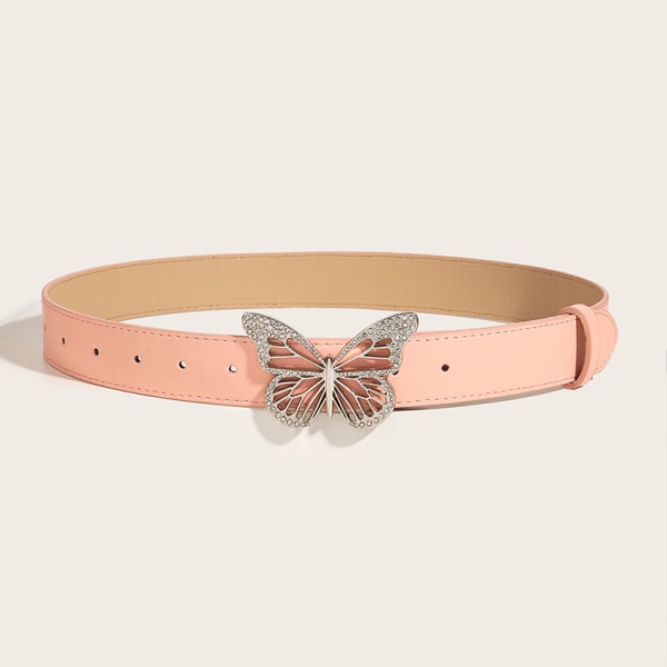 Unikt Diamond Butterfly Bælte Damemode Pink