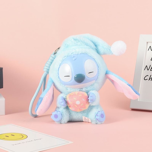 1 kpl Stitch Syö Jotain Ennen Nukkumaanmenoa -sarjan pehmomallinen avaimenperä A5