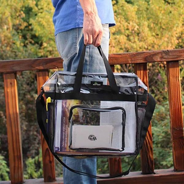 Läpinäkyvä olkalaukku, crossbody-laukku, käsilaukku Black