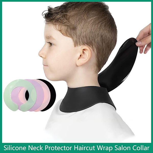 Silikon Neck Protector Skjerf Hår Wrap Salon sjal Black