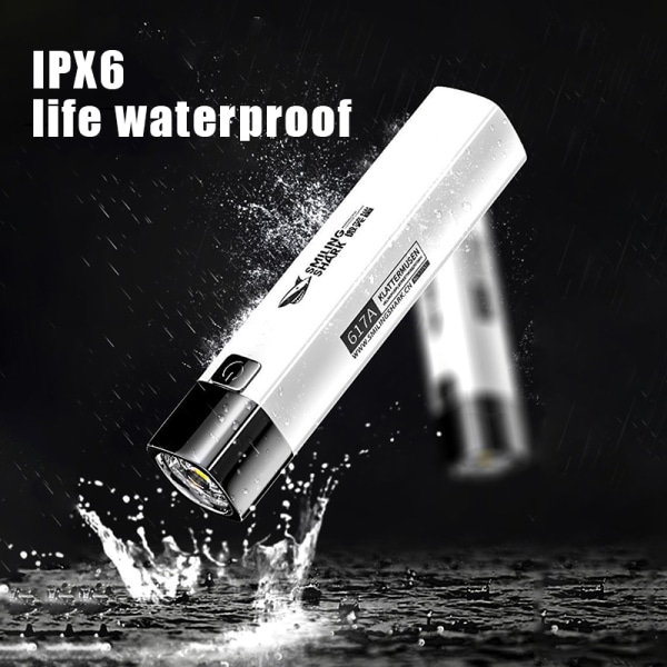 Ultra Bright Tactical LED-taskulamppu minitaskulamppu Black
