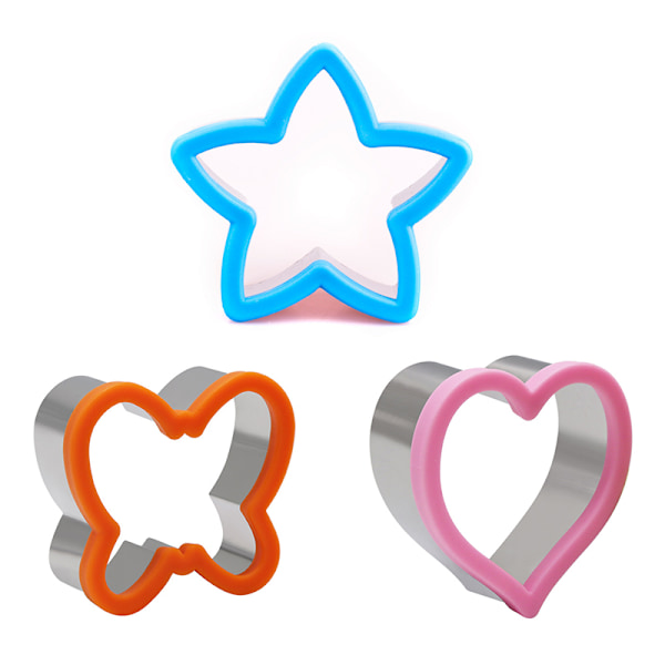 Sandwich ter For Kids Star Heart Shape Rustfrit Stål Form Bi Red