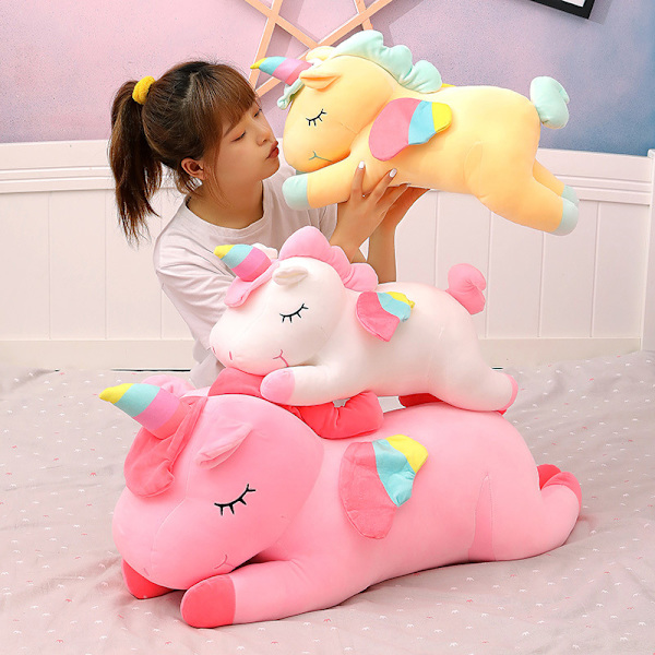 Kawaii Unicorn Plyschleksak Mjuka Mjuka Enhörningsdockor Green
