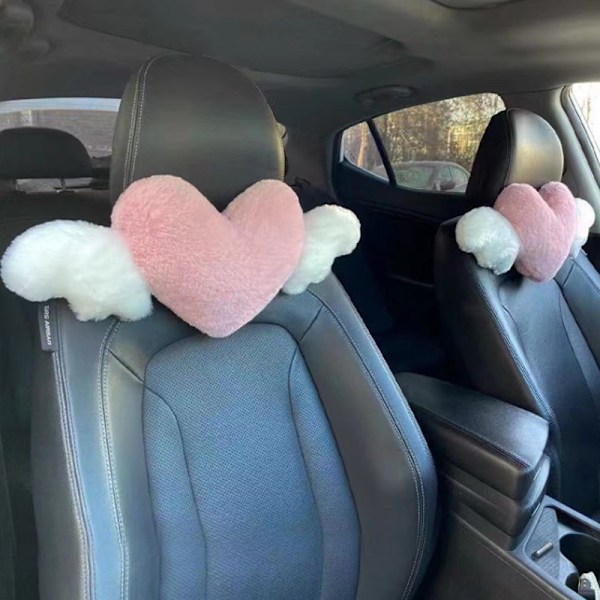 Sydämenmuotoinen auton niskatuki Pehmoinen Love Neck -tyyny Pink