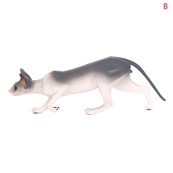 Simulering Hårlös Kattmodell Leksak Kattfigurer Leksak black