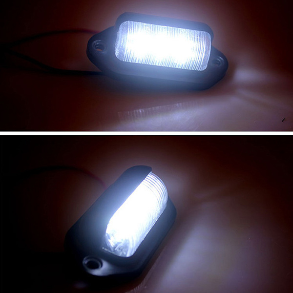 Chrome 6 LED Nummerplade Tag Light Lampe til Truck SUV Trailer Silver
