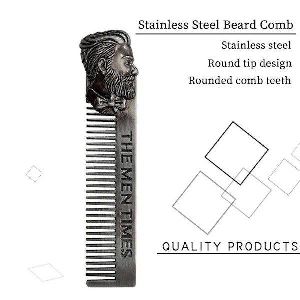 1 kpl Gentelman Barber Styling Metal Kampatyökalut ruostumatonta terästä