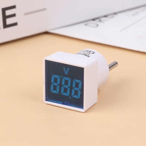 AC 50-380V Square LED Digital Voltmeter Spændingsmåler Blue