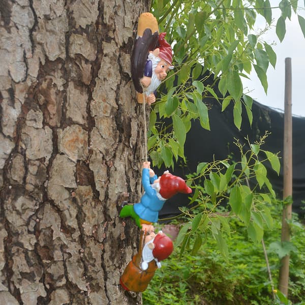 Harts klätterskulptur Vitt skägg Dvärgkonststaty