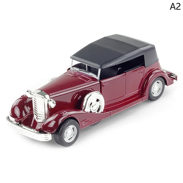 1 Stk klassisk bilmodell Vintage Pull-Back Legering Diecast billeker Green