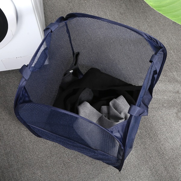 Mesh Pop Up smutsig tvättkorg Hämmar hopfällbar tvättkorg Dark gray Round