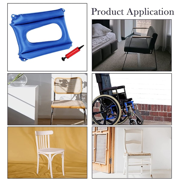 Pyörätuolin puhallettava tyyny Painetta estävä kipeä istuinsänky Blue 240a  | Blue | Fyndiq