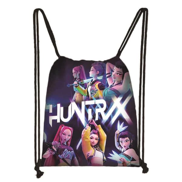 KPop Demon Hunters Huntrix Dragskoväskor Sportryggsäck Gym A12