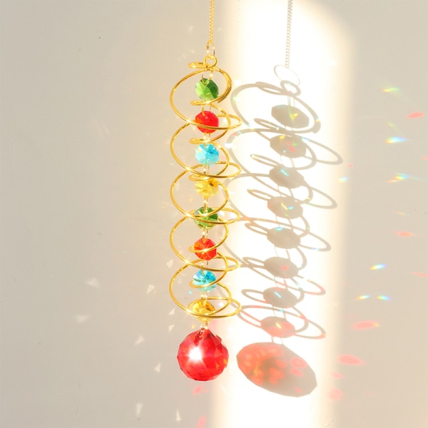 Sun Catcher Wind Spinner Double Spiral Tail Wind Spinner C