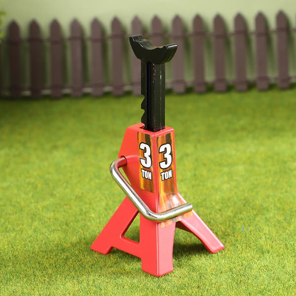 Jack Stands Lift Pair Rack Däckbyte för RC billeksak Red