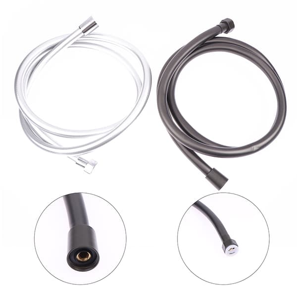Bruseslange Universal Badeværelse Fitting PVC Blødt Baderør Silver