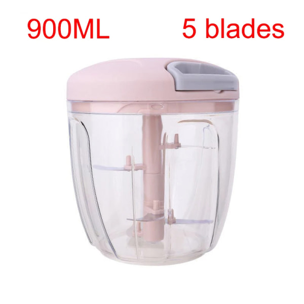 500/900ML vitlök per manuell köttfärs handpresskross Pink 900ML