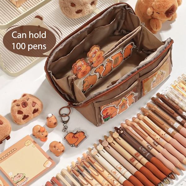 Pennfodral e Pennfodral Tillbaka Till Skolan Kontorsmaterial Beige