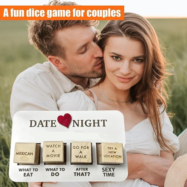 Træterninger Sæt Date Night Spil Terninger Par Date Night Game A2