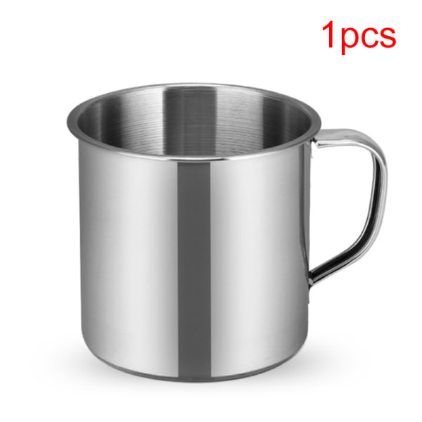 6st Utomhuscamping Vandring Temugg kopp rostfritt stål kaffe 1pcs