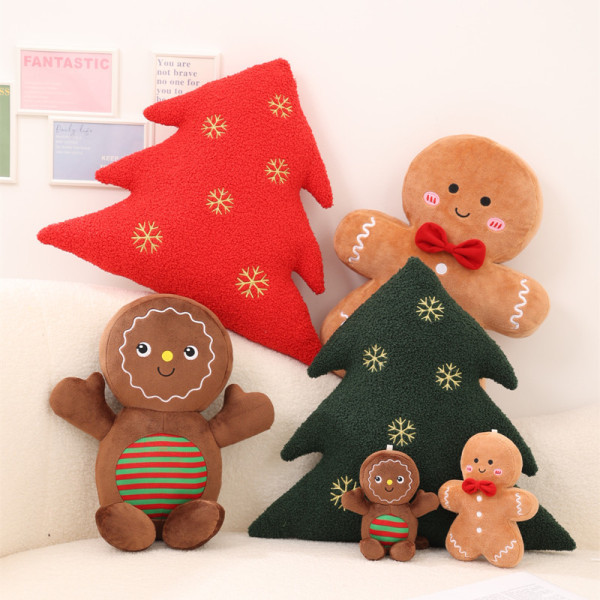 Julepynt Legetøj e Gingerbread Man Plushie Legetøjsdukke A4