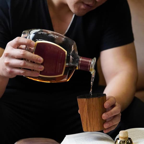Cocktailkopp i trä Whiskeykopp Vintage Dricksglas Multifunktionell 2pcs