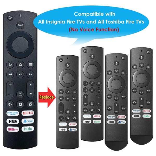 Universal erstatnings IR-fjernkontroll for Toshiba Smart TV